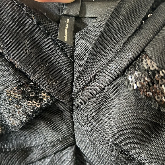 Obakki silk little black cocktail dress with tulle and sequin detailing - Picture 6 of 8